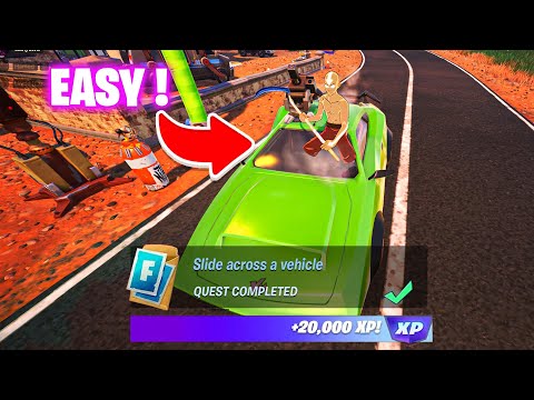 How To Slide across a vehicle Fortnite